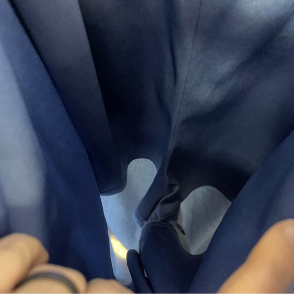 She + Sky, Blue Wide Leg Jumpsuit. Size Small. Slits up both legs. - Picture 5 of 5